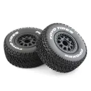 4Pcs Wheel Tires Rims For Thunder Magic Slash 1/10 RC 727 Short Course Car Truck