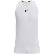 Under Armour Men's Baseline Cotton Tank , White (100)/Black, Large