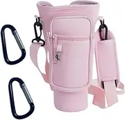 MEZOKUCEL Water Bottle Carrier Bag 40 Oz Neoprene Water Bottle Holder Pouch with Adjustable Strap Stanley Cup Bag with Cell Phone Pocket, Card Pocket Keychain Multifunctional Bottle Pouch