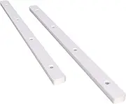 Rok 5 Pairs of Hardware Side Mounted 11-1/4 (285.5mm) Screw-On, Plastic Drawer Rails/Guide Rails with 3/4 Extension, for Drawers with 21/32 (17mm) Groove, White Finish, D10751034