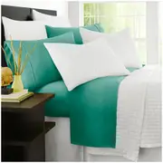 Ramesses 2000 Thread Count Bamboo Single Sheet Set Teal