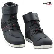 RIDERACT® Mens Motorcycle Boots Simba Riding Sneakers Black Motorbike Shoes