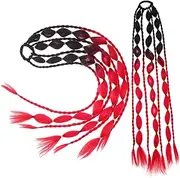 SHERCHPRY 2 Pcs Gradient Colored Ponytail Extensions Lightweight Faux Hairpiece for Women Synthetic Hair Ponytail Wigs for Parties Cosplay Daily Wear