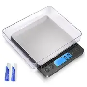 3000g Digital Kitchen Food Scale with 0.1g Accuracy, Tare Function, and Black