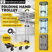 Folding Hand Truck Trolley with 6 Wheels Brakes Moving Foldable