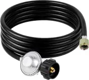 SHINESTAR 12 Feet Low Pressure Propane Hose with Regulator, for Gas Grill, Fire