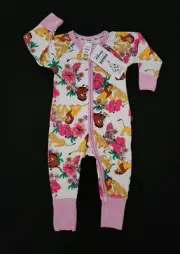 New Bonds Disney The Lion King Pink Zippy Wondersuit Size 00 3-6 Months BNWT