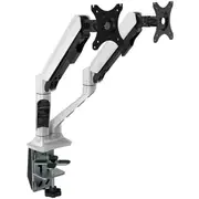 Loctek Pro Mount, 17"-30" Dual Ergonomic Gas Spring Monitor Stand - White - VESA 75 & 100mm - Max Load 2-9KG Per Arm - 5 Years Warranty [DLB508D]