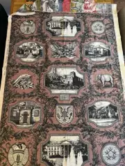 Eisenhower Toile Fabric Sample Presidential History Draper Schumacher Provenance