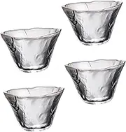 UTHCLO 4Pcs Japanese Style Glass Sake Cups with Foil Elegant Tea Cups for Sake and Tea for and Entertaining