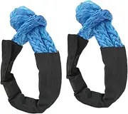 Brilluxa Soft Shackle, Tow Rope Loop, Recovery Strap Connector, 2 Pcs 13mm 44092 Lbs Breaking Force, Offroad Truck SUV Winch Line Accessory (Blue)