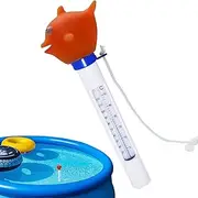 Pool Temperature Tester,Cartoon Floating Pool Water Temperature Tester - Waterproof Bathtub Accessories with String Easy Read Monitor for Kids Boys Girls Baby Swimming