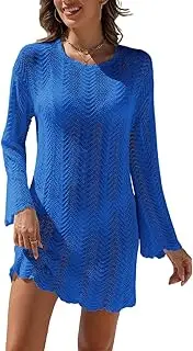 [VIMPUNEC] Crochet Swimsuit Coverup for Women Summer Bathing Suit Cover Ups Swimwear Beach Dress