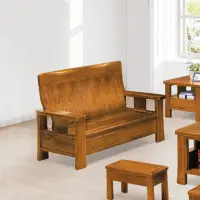 在飛比找momo購物網優惠-【MUNA 家居】588型樟木色實木組椅/雙人座(沙發 實木