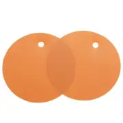 50pcs Waterproof Shipping Tags, PVC Metal Eyelet Durable Label Blank Tag Orange