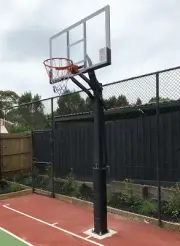 *PICKUP ONLY* 55 Inch In-ground Basketball System Tempered Glass Backboard