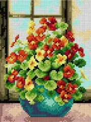"Flowers" Printed Canvas for Cross Stitch Tapestry Gobelin Embroidery 2272