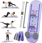 Foldable Pilates Reformer Set - Portable & Compact Pilates Reformer Set, Portable Pilates Board - Home Workout Machine Ab Core Trainer Machine for Strength, Balance & Flexibility, Full-Body Workouts