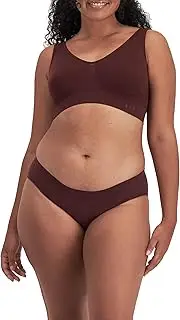 [Bonds] Women's Underwear Comfytails Side Seamless Bikini Brief, Bordeaux, 10