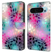 For Google Pixel 9 Case PU Leather 3D Pattern Wallet Phone Cover with Magnetic Clasp
