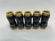 5 Count of PARKER 32PTC-4 D.O.T. Push-to-Connect Tube Union 1/4” OD