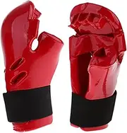 Karate Gloves for Adults, 1 Pair Shock-Absorbing Sponge Lining Sparring Gloves, Easy to Wear Punching with Elastic Strap for Kickboxing, Grappling, Boxing, Speed Bag, Martial Arts Boxing