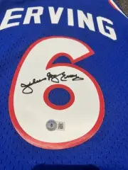 Julius Erving Dr J Signed Jersey Mitchell & Ness 76-77 Throwback Sixers - Becket