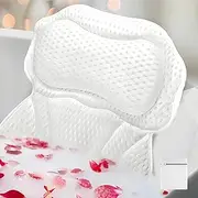 Bath Pillow Bathtub Pillow,Relaxing Bath Accessories,Ergonomic Neck and Back Support,4D Soft Mesh Pad and Non-Slip Suction Cup,Comes with a Laundry Bag(Australian Comfort Design)