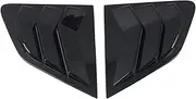 Rear Window Louvers Cover Compatible for Nissan Qashqai J11 2015-2020 Side Shutters Trim Sticker 2Pcs Automotive Exterior Decoration Kit(Glossy Black)