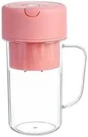 Leona Co Portable Blender Cup, Electric USB Juicer Blender,Mini Blender Portable Blender For Shakes and Smoothies, Juice, 340ml, Six Blades Great for Mixing (Pink)