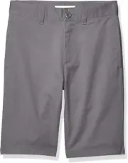 Amazon Essentials Boys Woven Chino Flat-Front Shorts w Adjustable Waist Size 6
