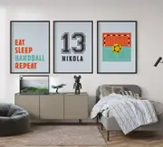 [Namly Design] Personalised Poster - Handball Design / Set of 3