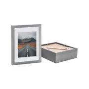 Nicola Spring Photo Frames with 5" x 7" Mount - 8" x 10" - Grey - Pack of 5