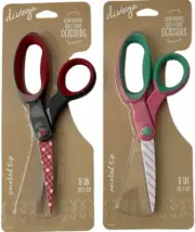 Divoga Soft-Grip Scissors, 8", Merry & Bright Collection, Multi-Color, Select