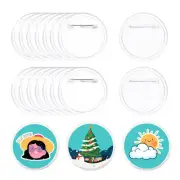 25Pcs Acrylic Sewing Buttons Pin Clear 1.97" Button Maker Badges
