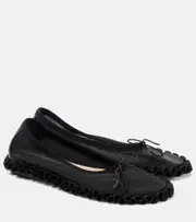 [Simone Rocha] Simone Rocha Ruffled mesh ballet flats AU 4 black