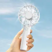 Mini Portable Fan Handheld USB Charging Air Cooling Powerful Fans (White) AU