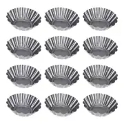 12 Pcs Molder Cupcake Cases White Cookie Molds Mini Muffins Stencils
