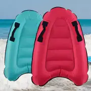 Portable Inflatable Surf Body Board with Handle Swimming Floating Mat AU