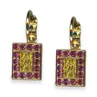 Earrings by Mariana Pretty Woman Coll. Adorable Lt Rose & Yellow Austrian Cry...
