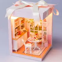 在飛比找樂天市場購物網優惠-【WT16122109】 手製DIY小屋 禮物盒造型 手工拼