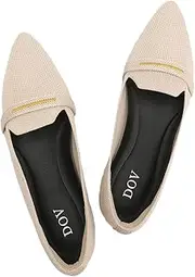 [Bealin] Womens Flats Dressy Pointed Toe Knit Ballet Shoes Confortable Women Soft Flats Shoes Slip On Loafer Shoes