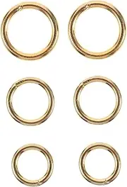 [VALICLUD] 6pcs Gold Nose Golden Magnetic Nose Small Nose Rings S925 Silver Open Ear Tragus Rings