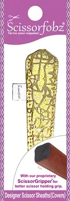 SCISSORFOBZ Designer Scissors Sheath Cover Single Small Modern Metallic Gold