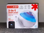 Skip Hop Smart Snail Sound Routine Machine App-Controlled Sleep Trainer White
