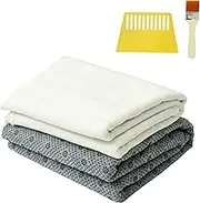59x39inch Tufting Cloth with Yellow Marked Lines 71x39inch Non-Slip Final Backing Cloth with Brush and Scraper Soft Lightweight Rug Tufting Kit for Tufting Art Punch Needle