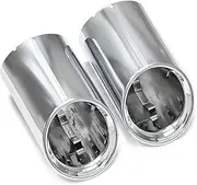 Automotive Exhaust Cover Compatible For BMW 3 G20 G21 320d 320i 330i 2020 2021 2022 Muffler Tip Tailtip Replacement Exhaust System Nozzle(Silver)