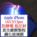 APPLE IPHONE 14 13 13PRO IPHONE14  抗藍光 抗UV 防靜電 滿版 鋼化玻璃膜