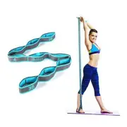 Stretch Strap, Elastic Yoga Stretching Strap, Multi-Loop for Physical Blue