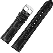 [g24] 22mm Genuine Leather Watch Band Strap Fits Navitimer Colt Pilot Black